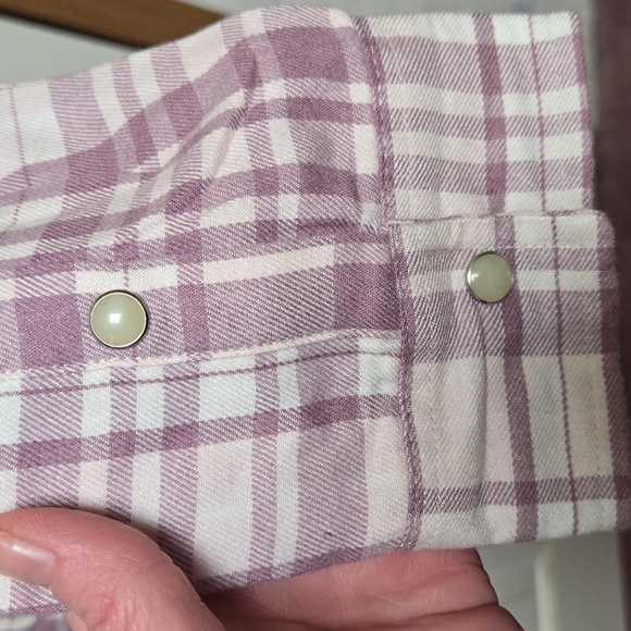 Jachs Girlfriend Plaid Snap Up Shirt With Pockets NWT - Picture 5 of 12